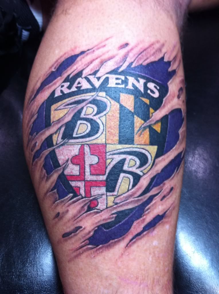 Baltimore Ravens Logo Tattoo