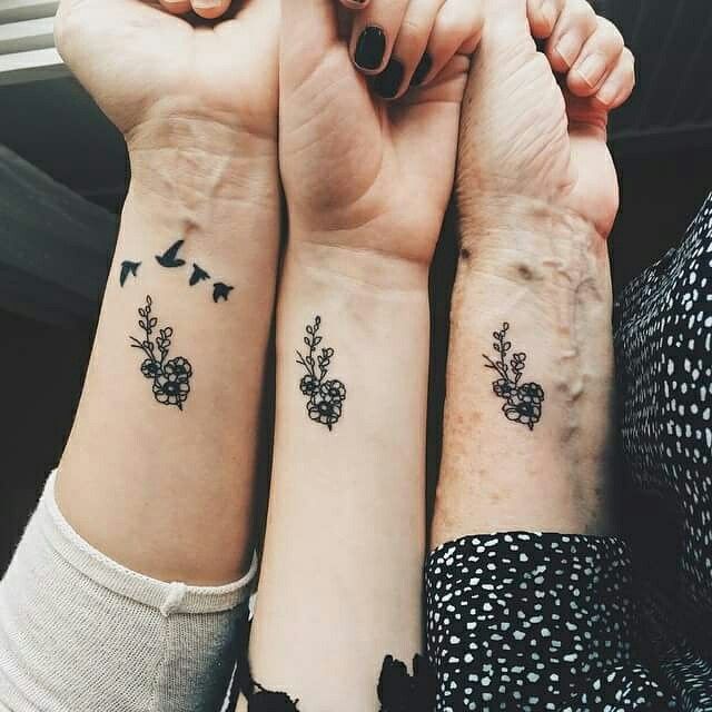 Three generations tattoo with mother and daughter
