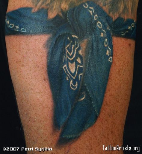 Classic Bandana Tattoo Design