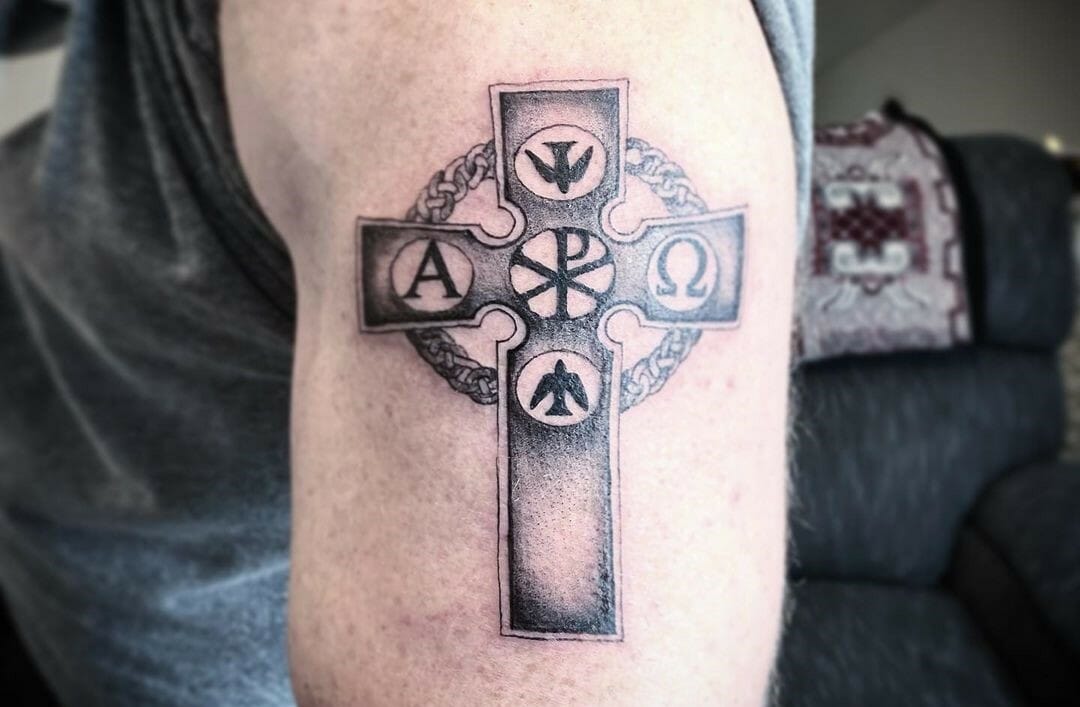Bold Alpha Omega Tattoos