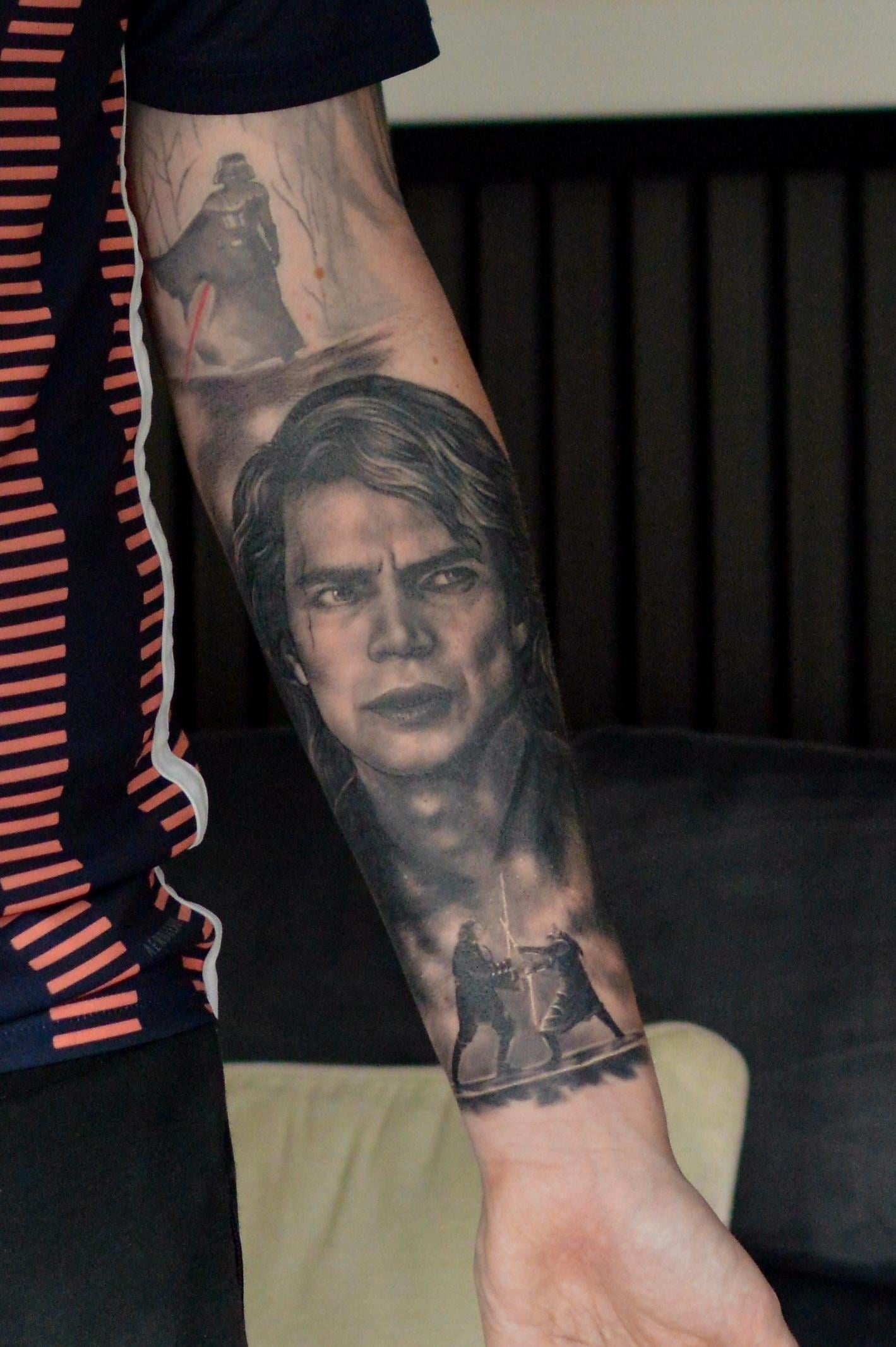 Anakin skywalker by Tom Withington at Rapture Studio Manchester : r/tattoo