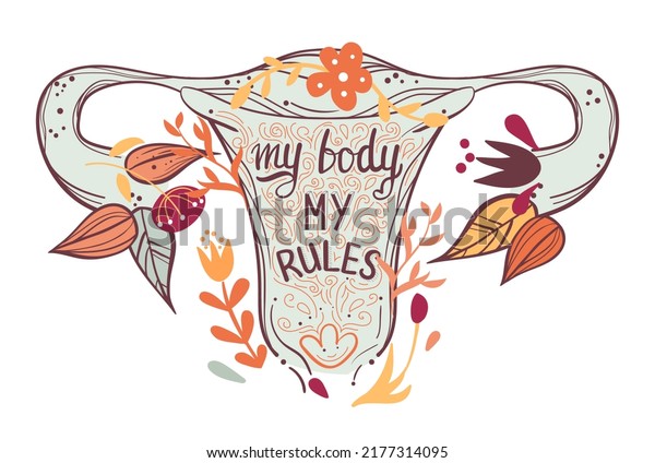 Anatomical tattoo art of the uterus