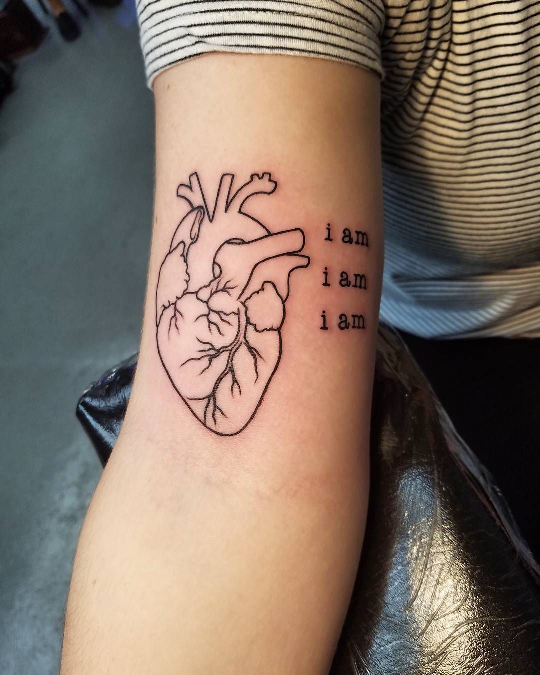 Anatomical heart tattoo design 4