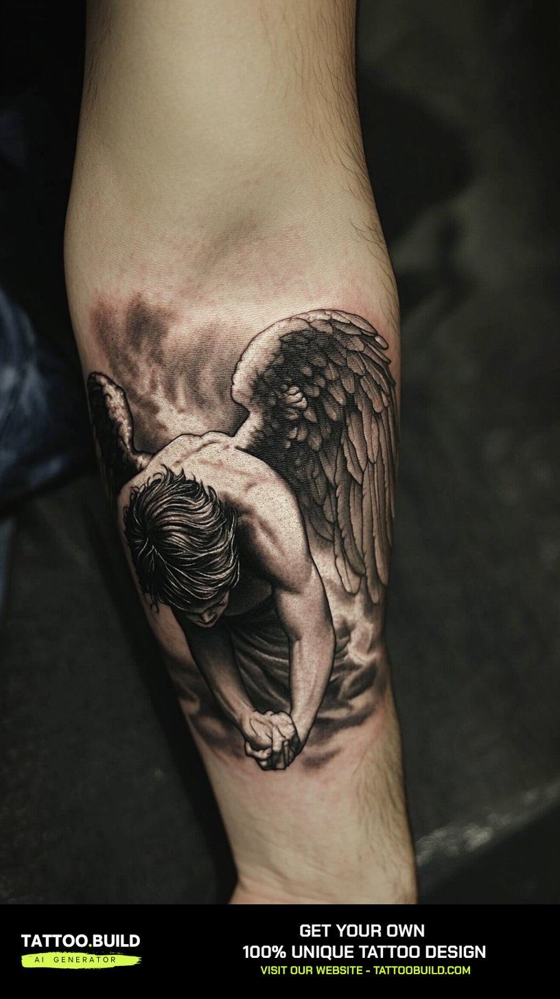 Inspiring angel tattoos for men