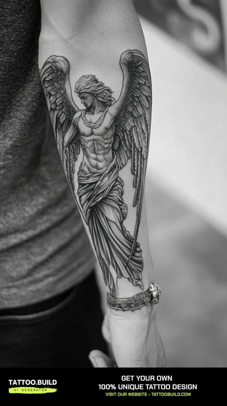 Hopeful Angel Tattoo