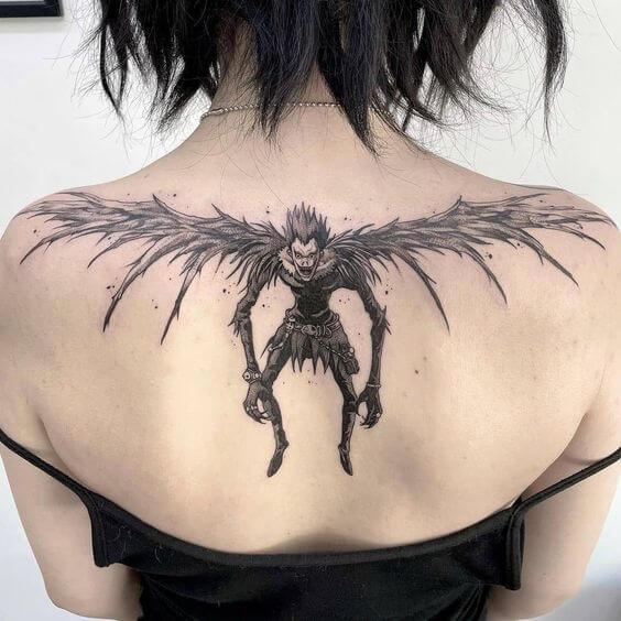 Anime back tattoo ideas