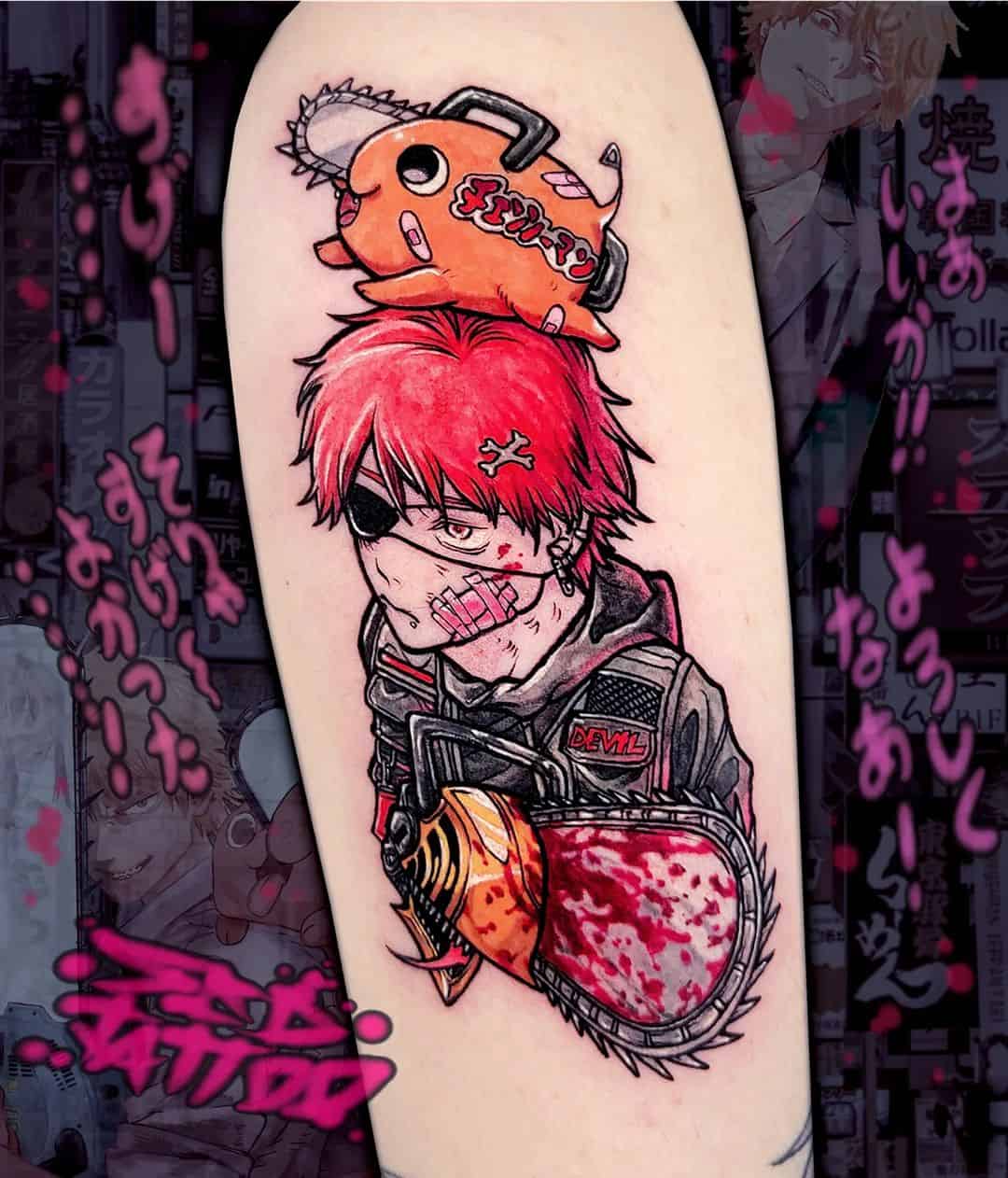 Anime Tattoo with Various Styles