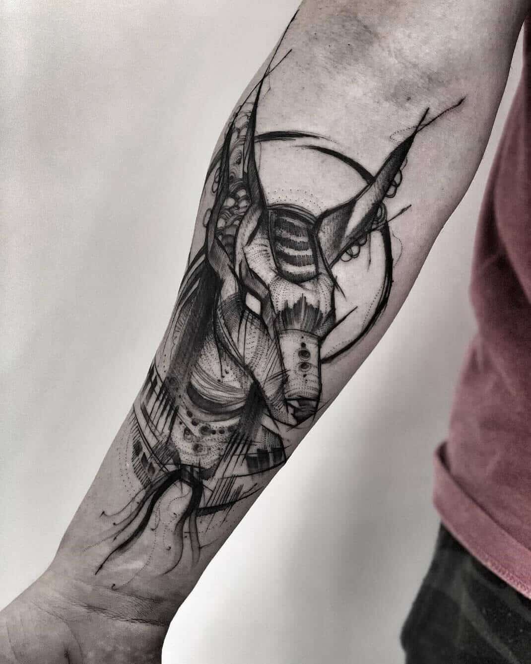 Anubis Arm Tattoo