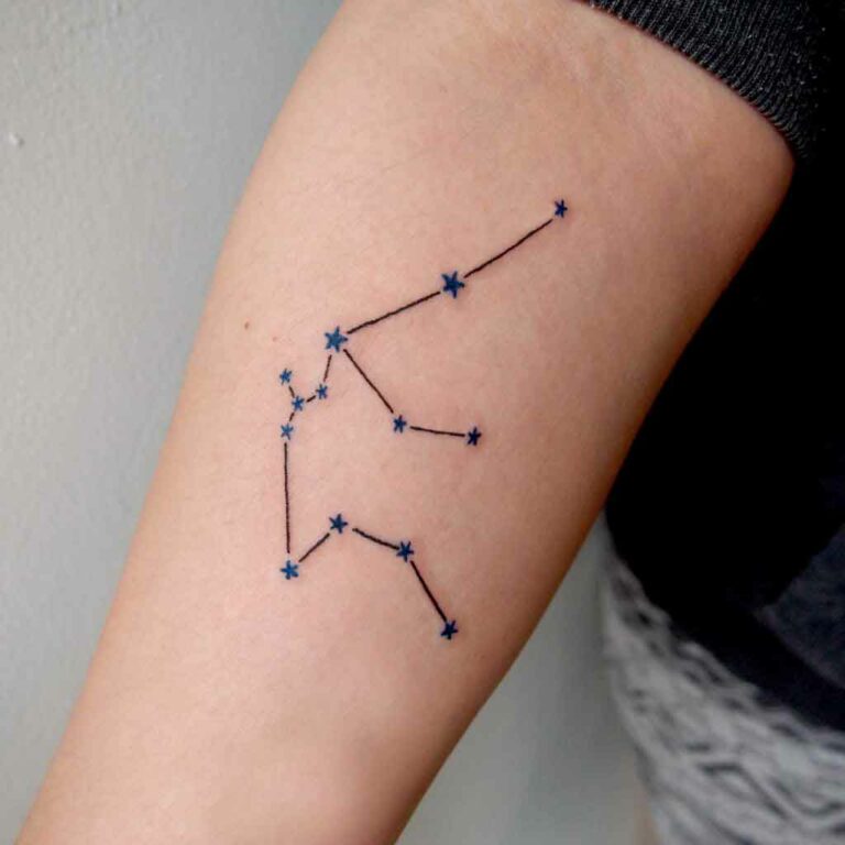 Artistic Aquarius Constellation Tattoo