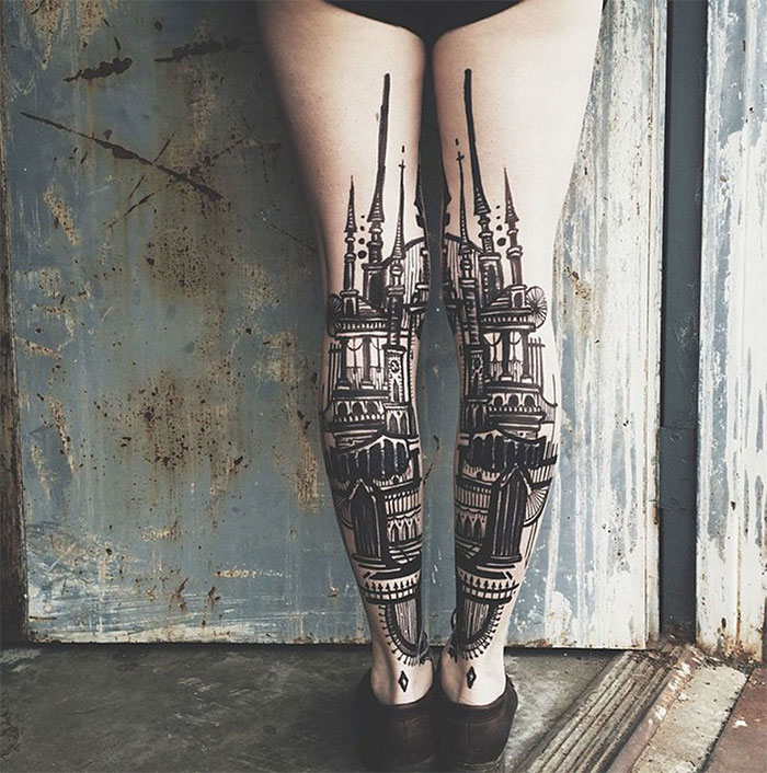 Skyline Silhouette Tattoo