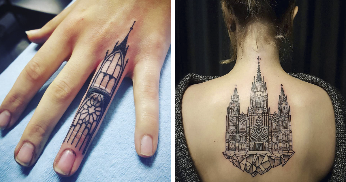 Minimalist Architecture Tattoo
