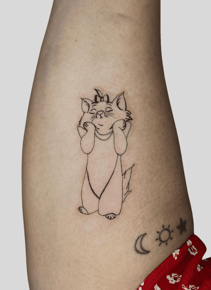 Artistic Aristocats motif tattoo