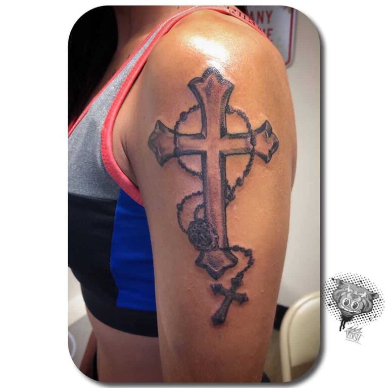 Elegant Cross Tattoo for Women