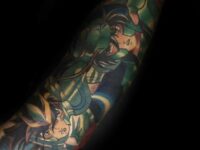 arm-sleeve-anime-mens-tattoo-ideas