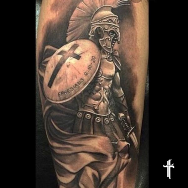 Men's Christian Armor of God Tattoo