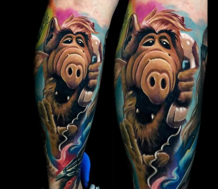 Alf tattoo by Audie Fulfer
