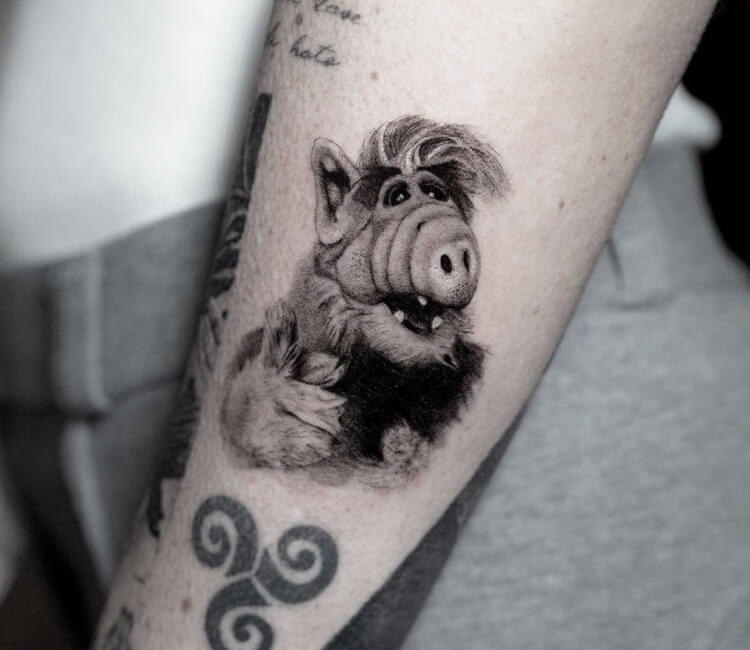 Alf tattoo by Ben Tats