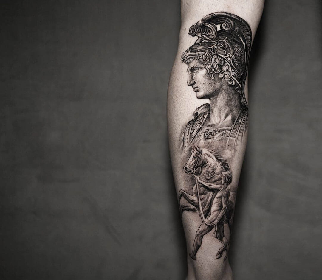 Alexander the Great tattoo by Niki Norberg