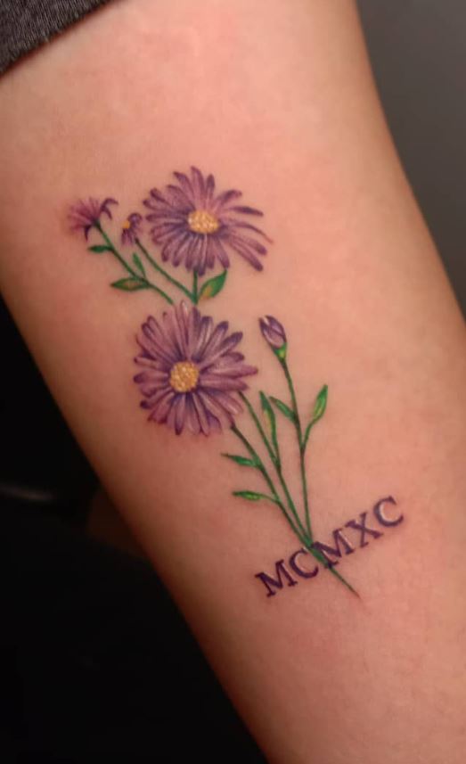 Aster Tattoo Design 1