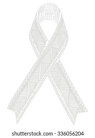 Awareness ribbon tattoo