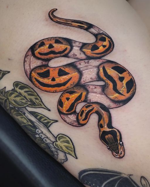 Whitney Caskey on Instagram: Pumpkin pied ball python