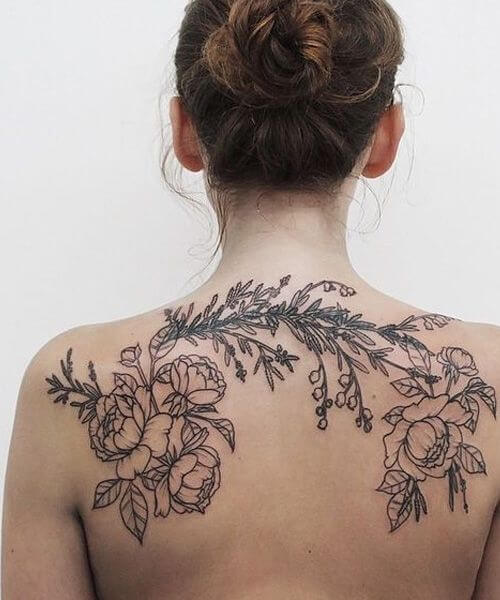 Creative Back Tattoo Design