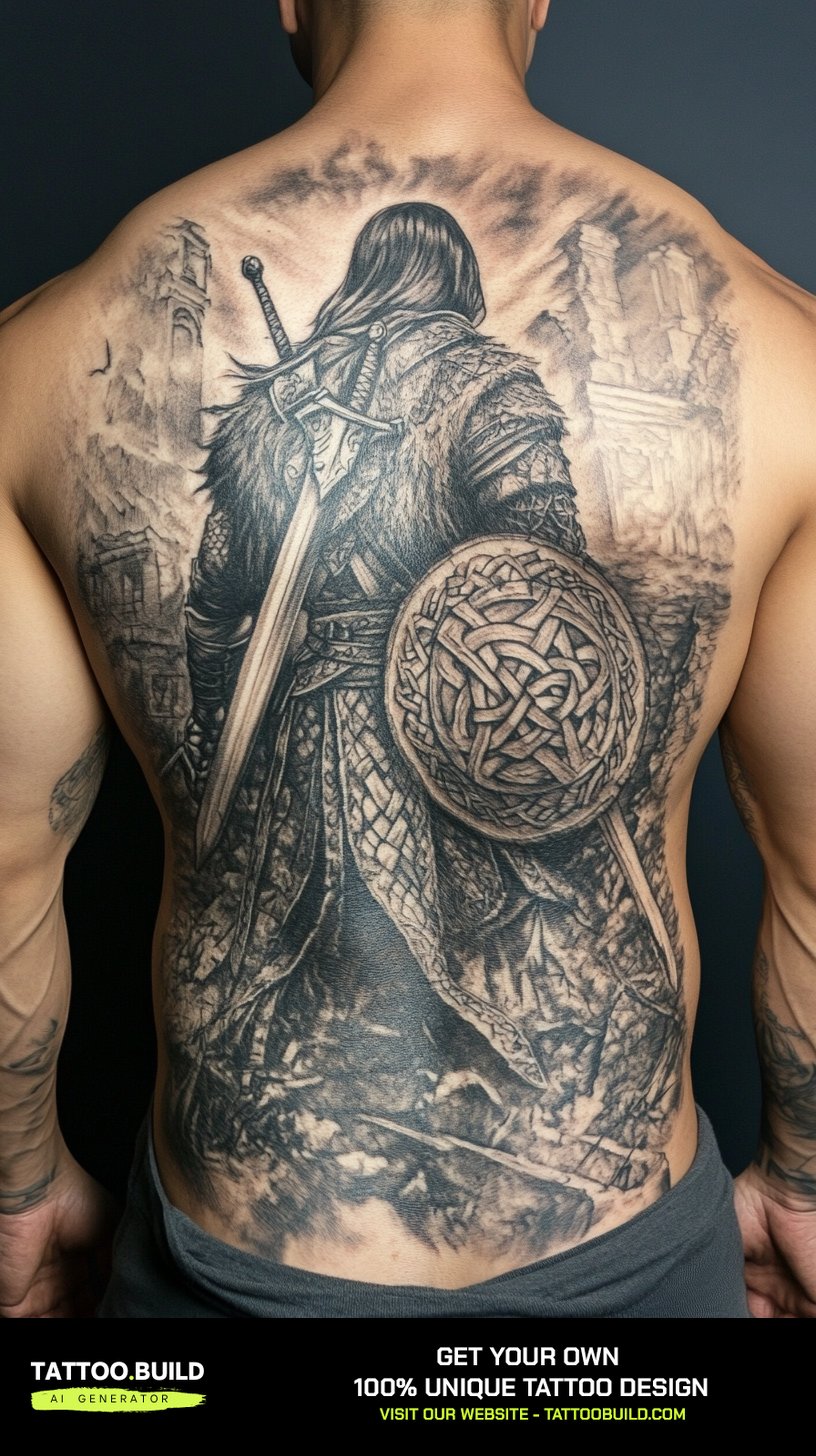 Cultural Symbol Back Tattoo