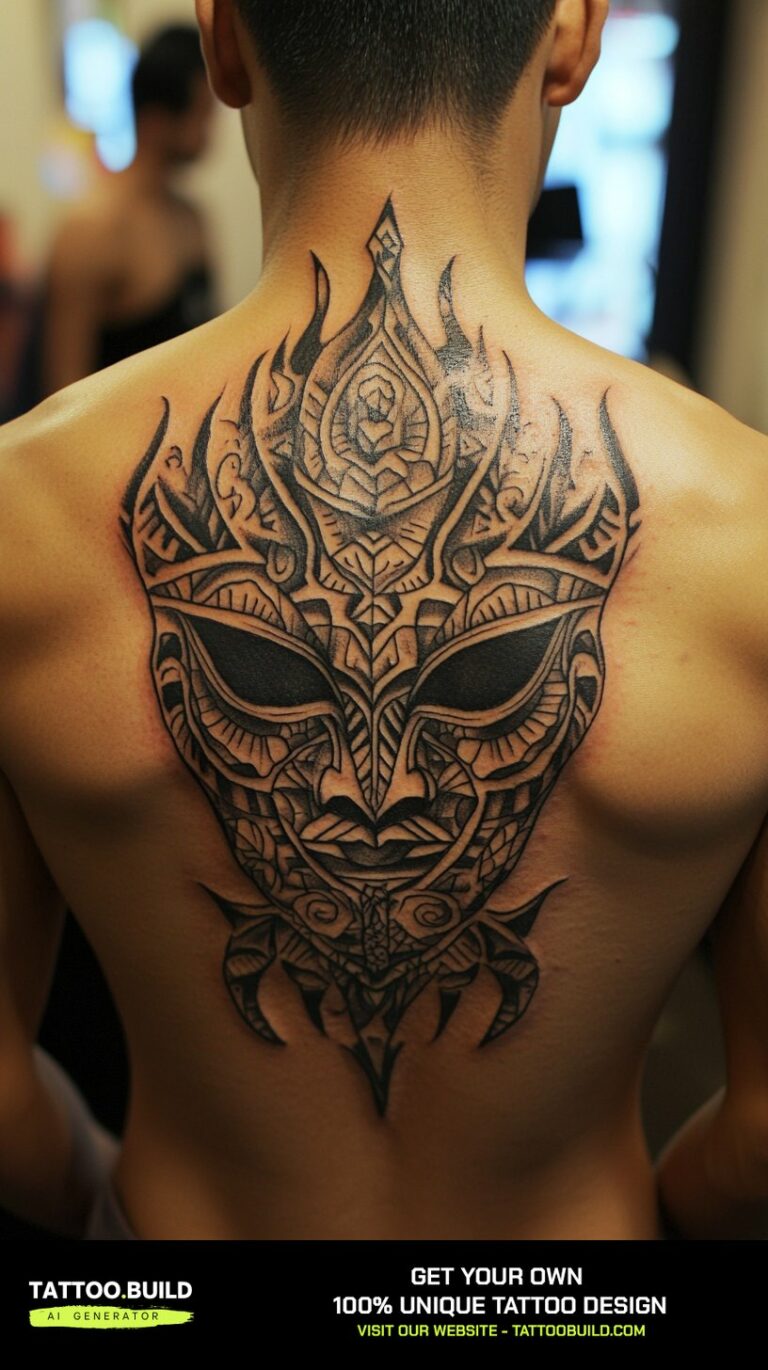 Mythical Creature Back Tattoo