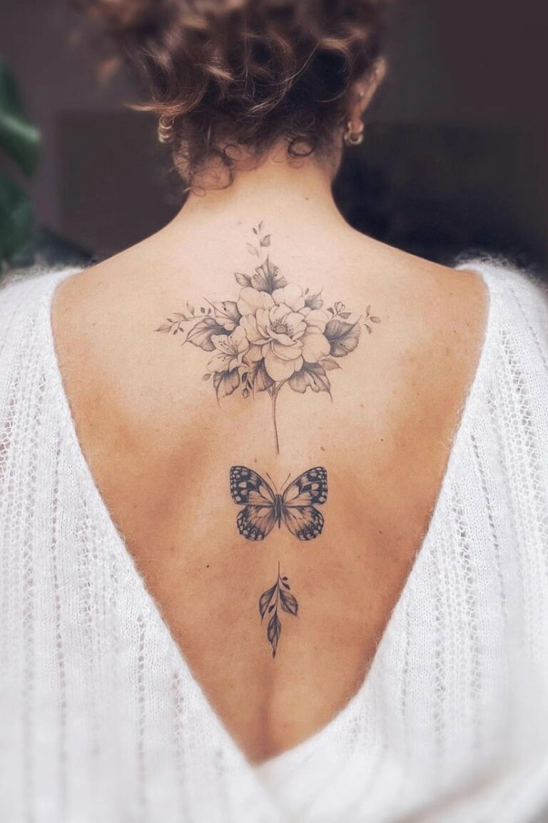 Glamorous Back Tattoo for Women