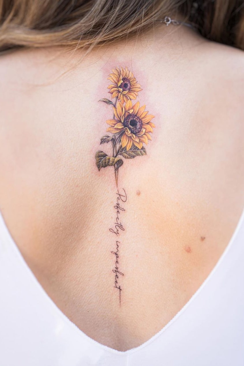 Stylish back tattoo