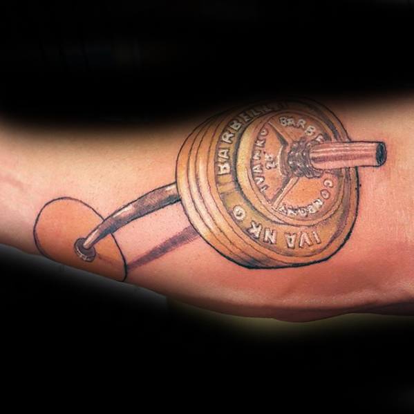 Artistic Barbell Tattoo
