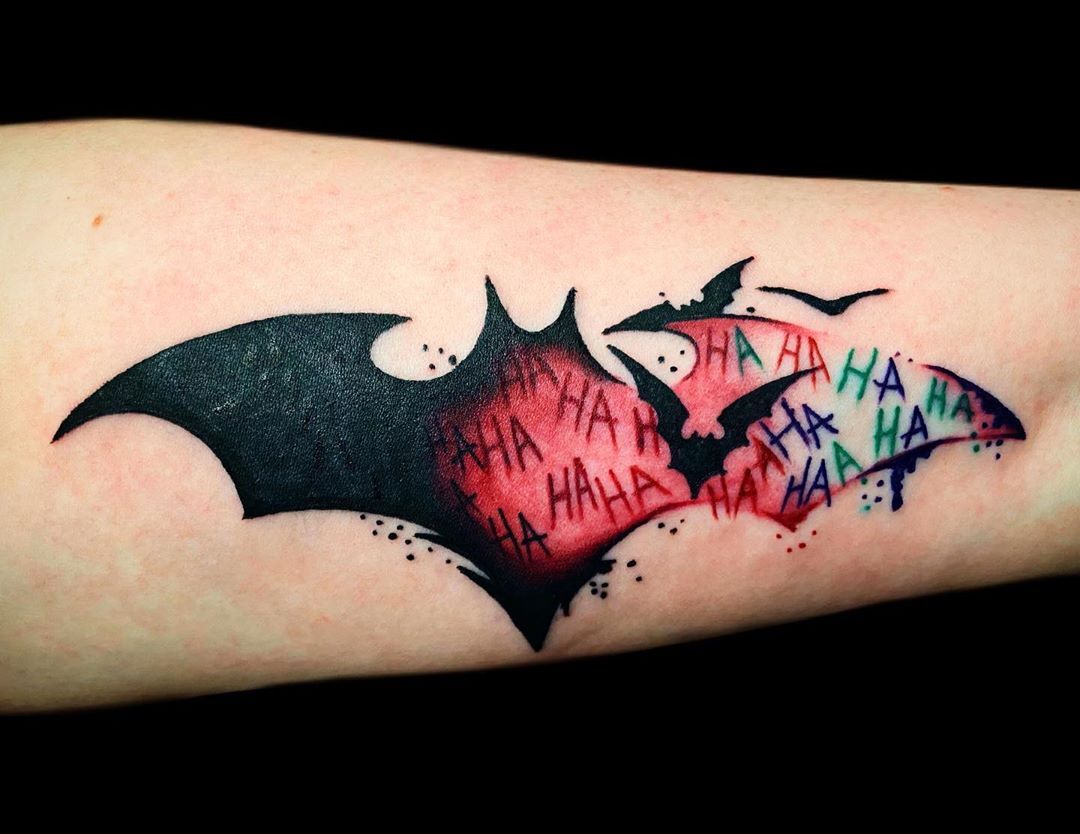 Creative Batman Logo Tattoo