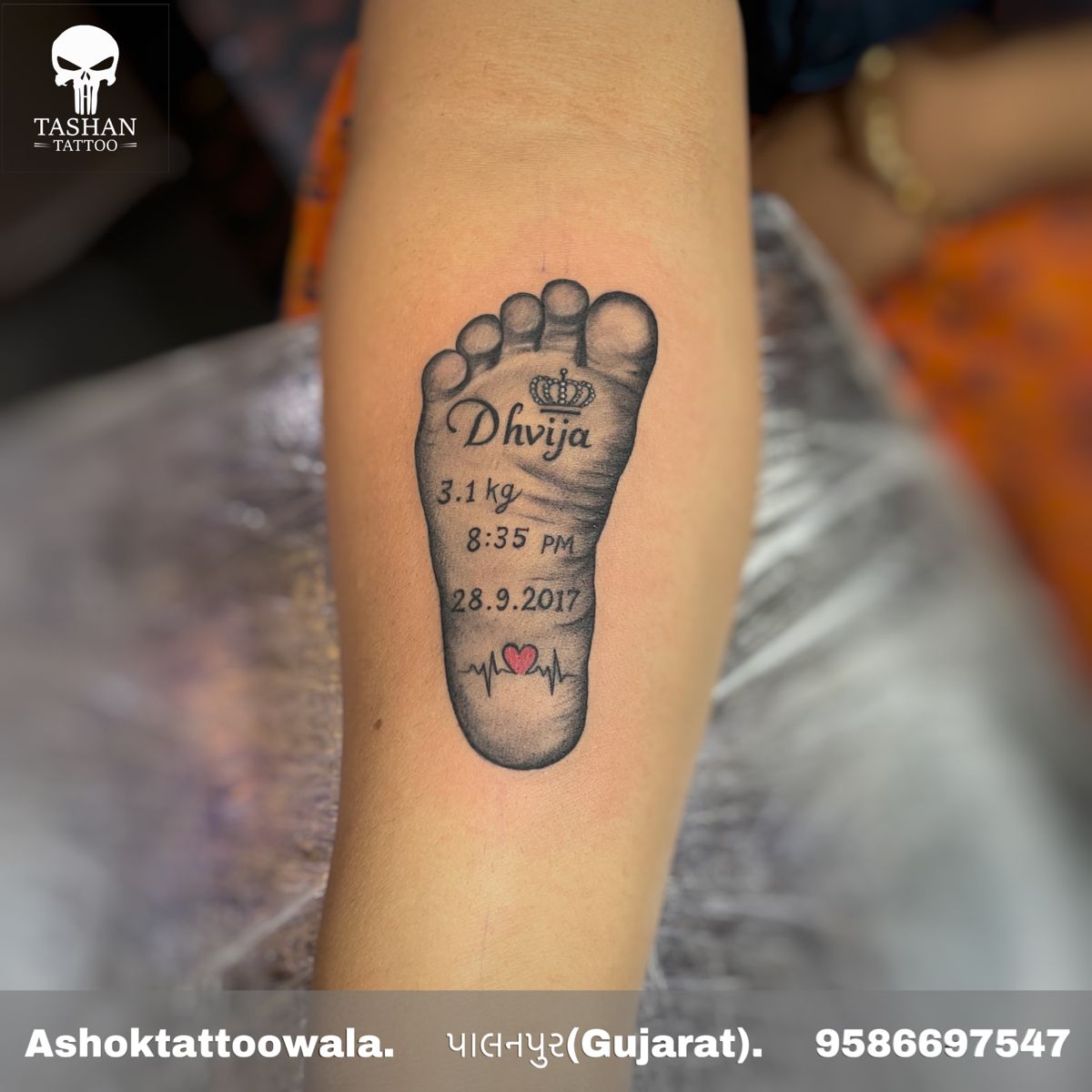 Baby Boy Footprint Tattoo Ideas