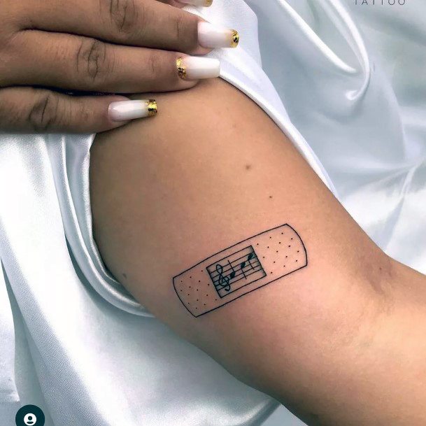 Breathtaking Bandaid Tattoo on Girl