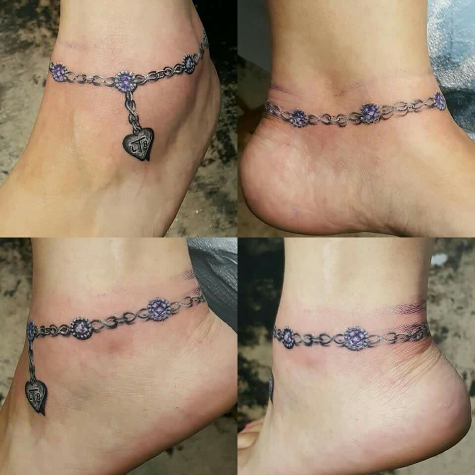 Elemental Ankle Chains Tattoo