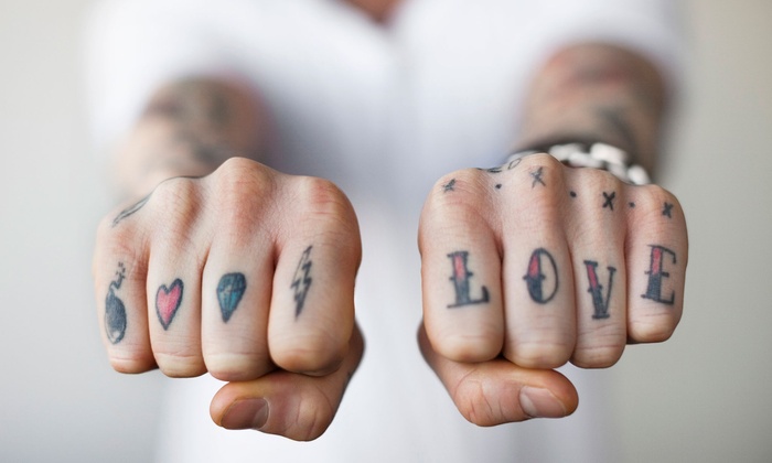 Minimalist letter tattoo