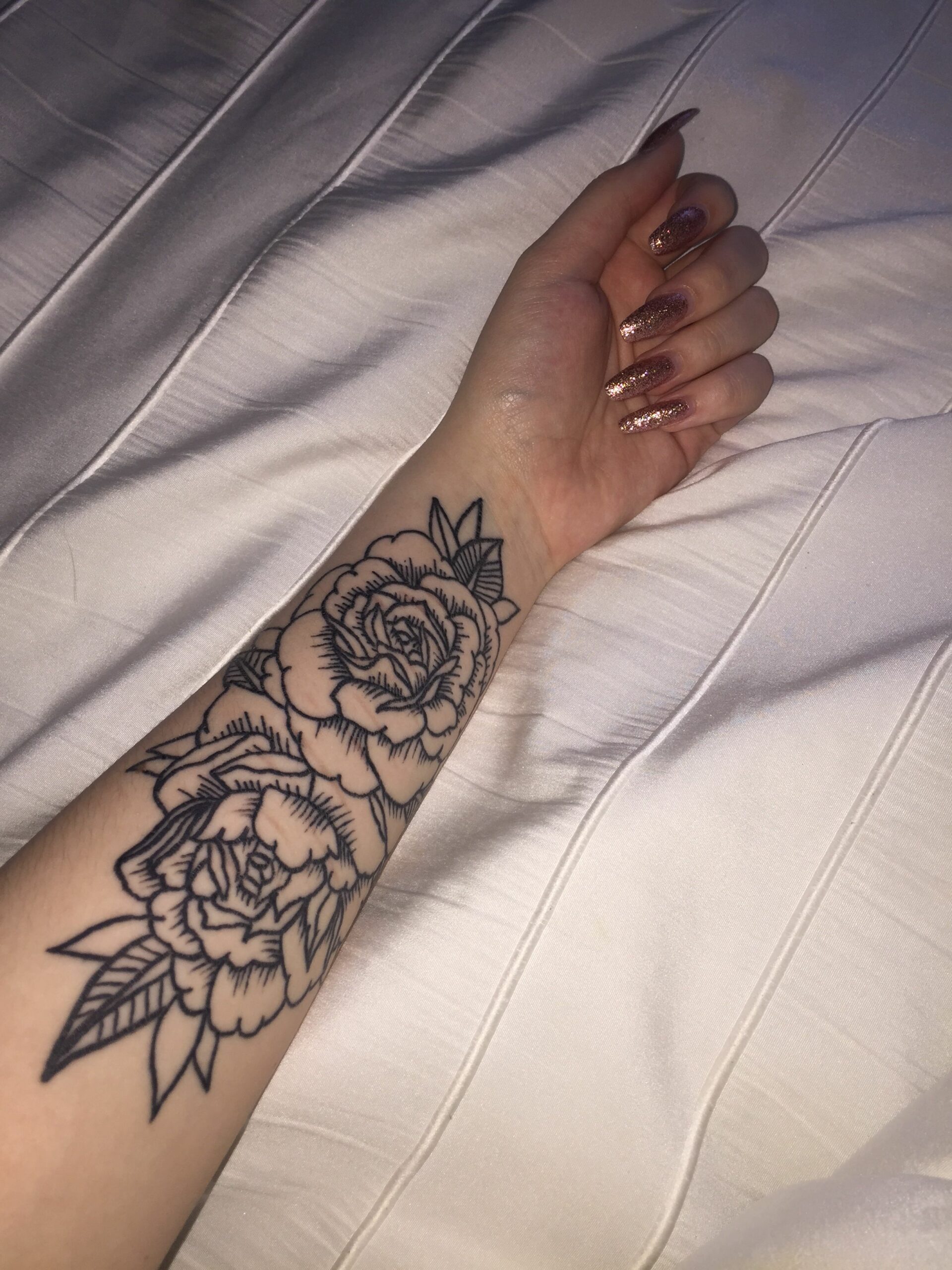 Forearm Flower Tattoo