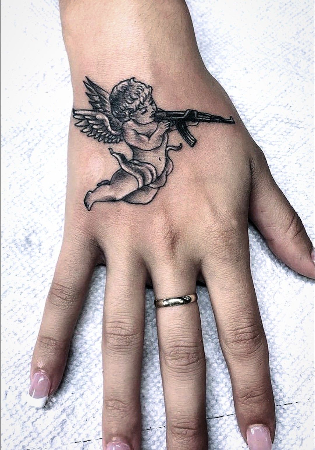 Pretty hand tattoos, Hand tattoos, Small
