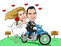 caricatura-de-noivos-casal-na-moto-caricatura-personalizada-digital-noivos