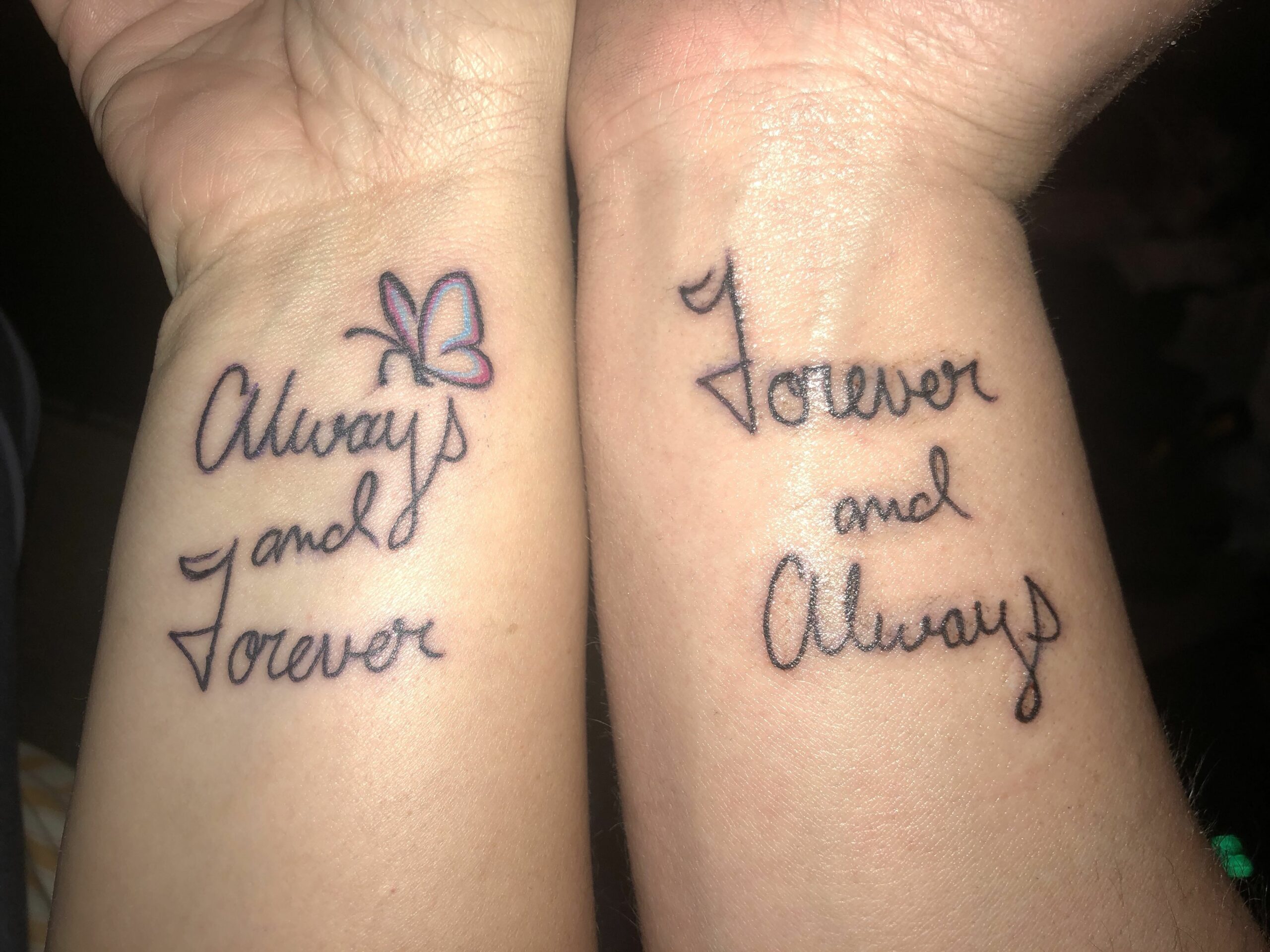 Couple Tattoos Always and Forever