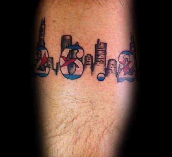 Chicago skyline tattoo design