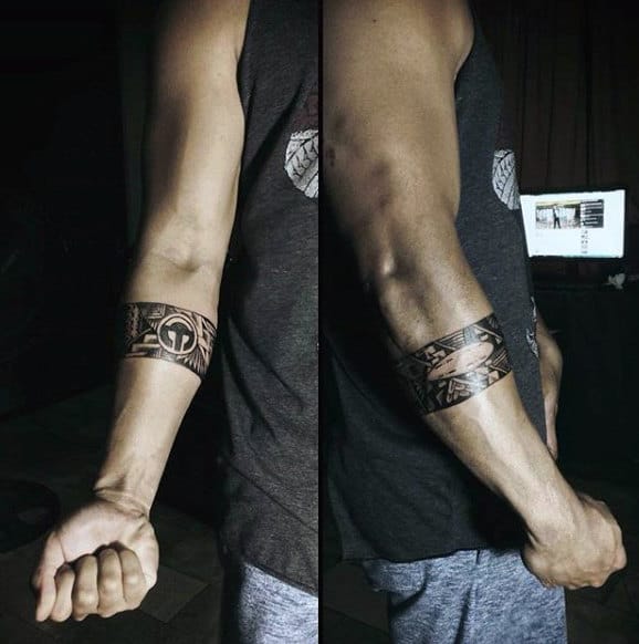 Cool guys tribal armband tattoo design ideas
