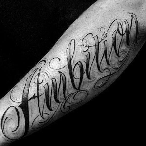Cool Ambition Tattoo Design