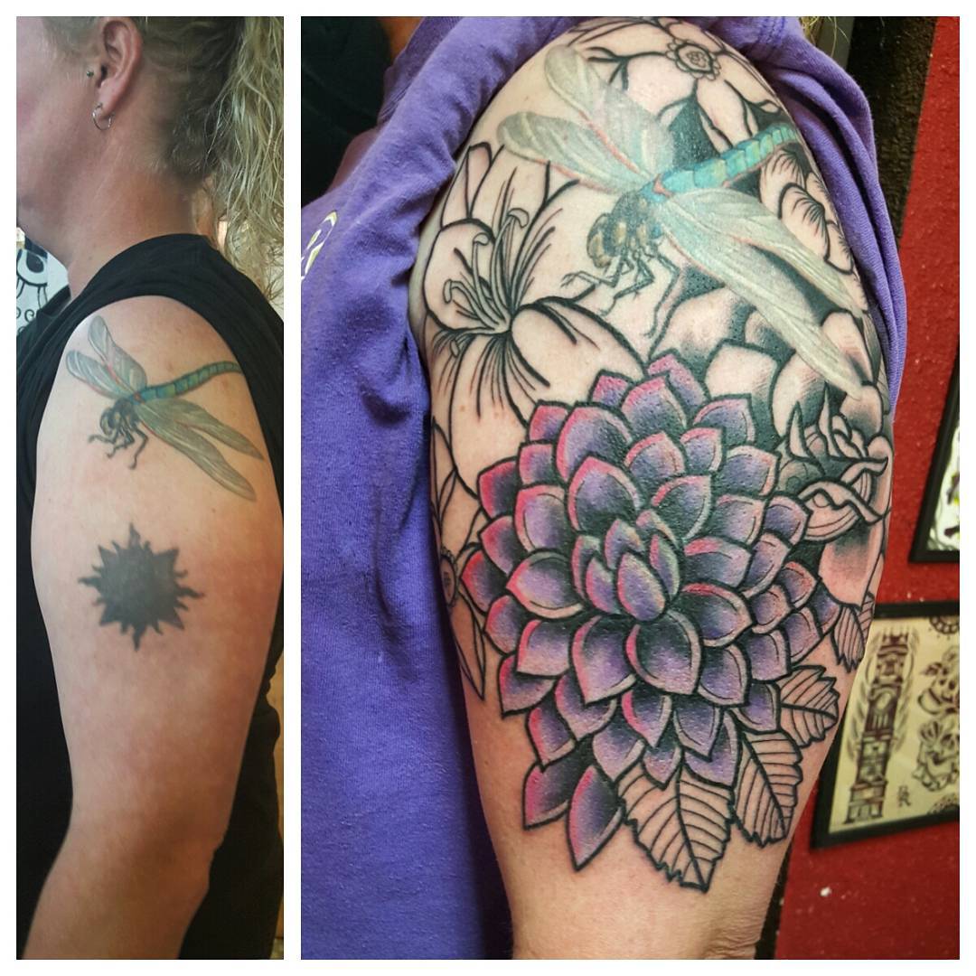 Back Tattoo Cover Up Design 1