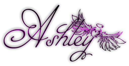 Ashley Glitter Text Tattoo