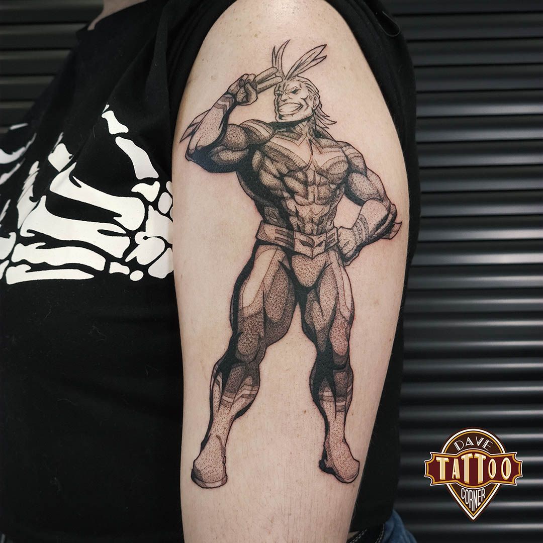 Silhouette Tattoo of All Might