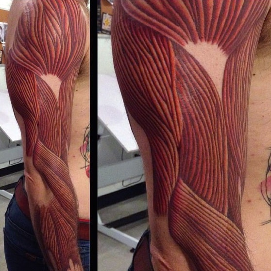 Detailed Men's Anatomical Tattoo Design Ideas