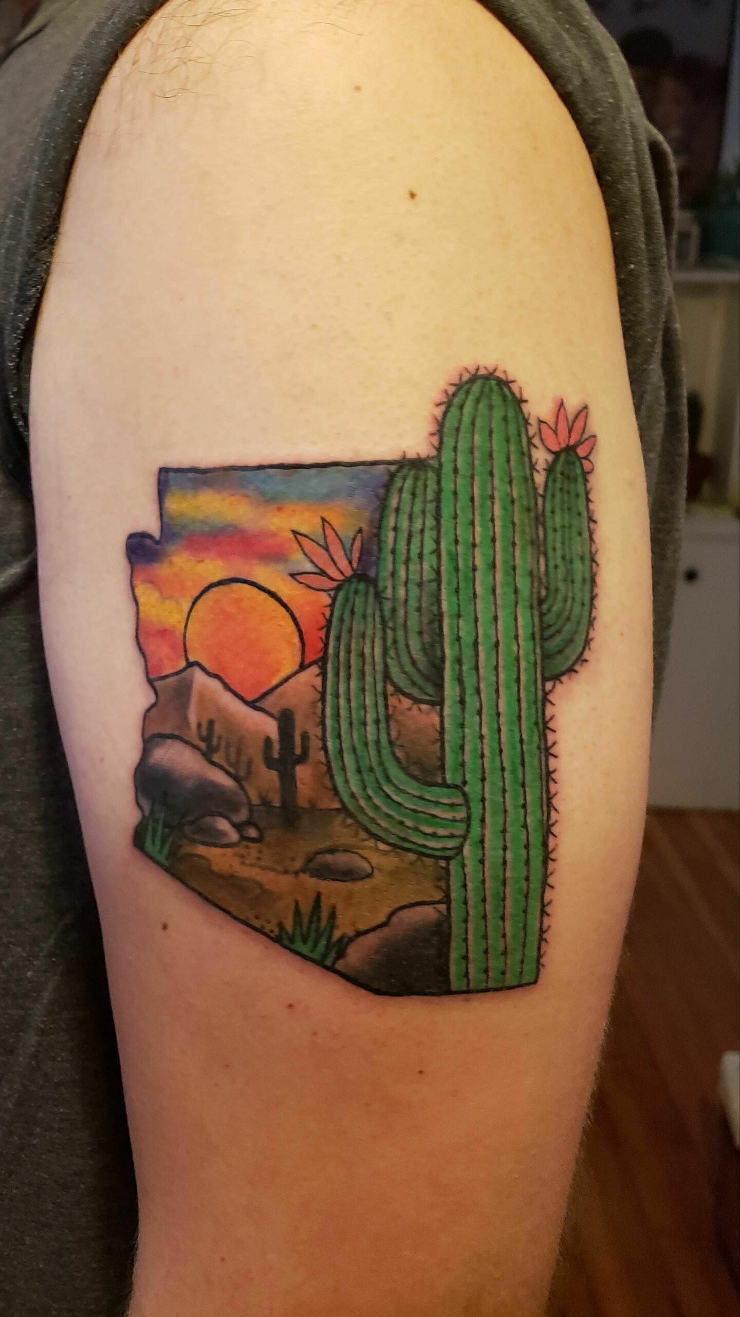 Sunrise Over Mountains Tattoo