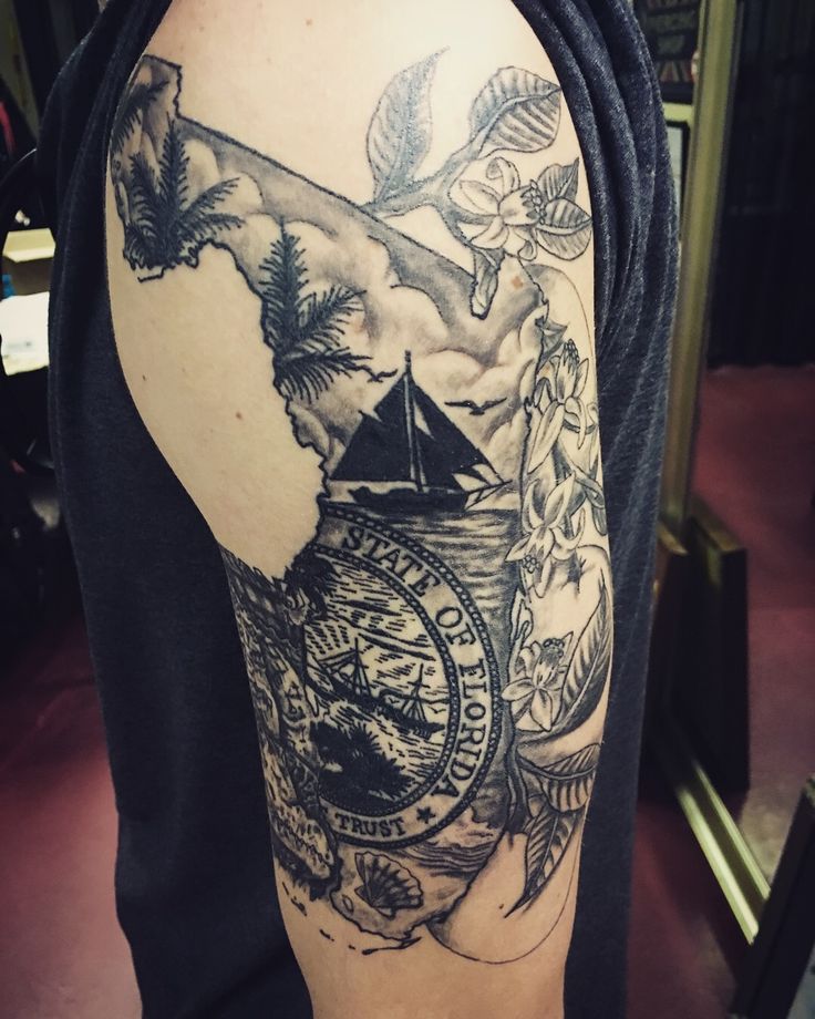 Arm Florida Tattoo Ideas - Tropical Paradise