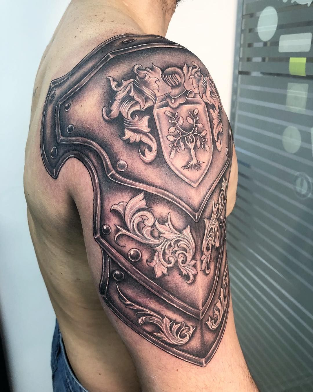 Incredible armor tattoo design